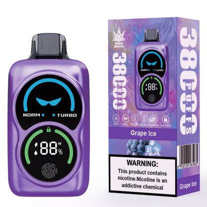 Bang Beach 38000 Puffs Disposable Vape-850mAh Battery, 38ml E-liquid, Multiple Nicotine 12 Flavors