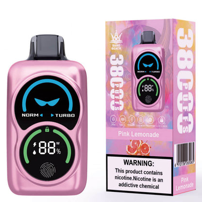 Bang Beach 38000 Puffs Disposable Vape-850mAh Battery, 38ml E-liquid, Multiple Nicotine 12 Flavors