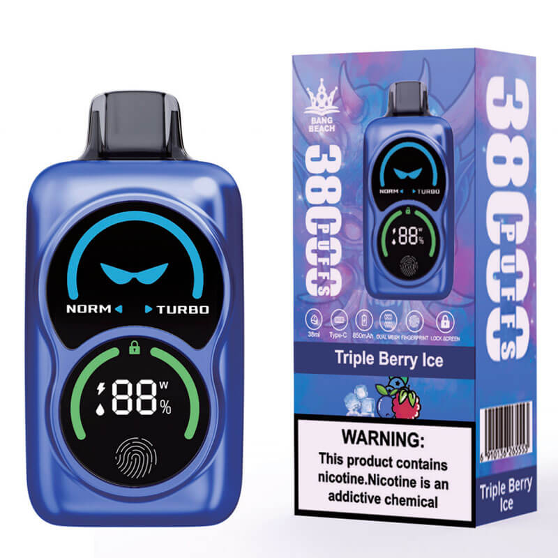 Bang Beach 38000 Puffs Disposable Vape-850mAh Battery, 38ml E-liquid, Multiple Nicotine 12 Flavors