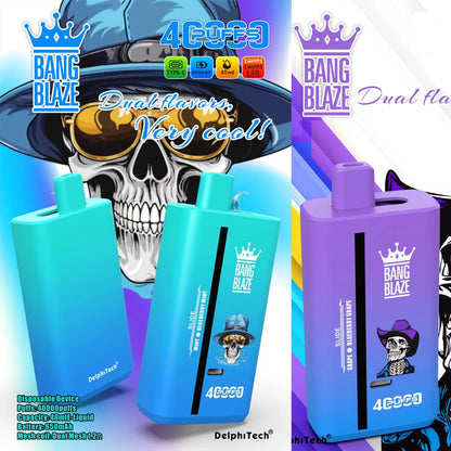 Bang Blaze 40000 Dual Flavors Disposable Vape - 40ml E-Liquid, 650mAh Battery 12 Flavors