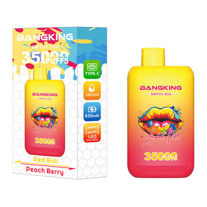 Bang King 35000 Puffs Disposable Vape(0% to 5% Nicotine) - 36ml E-Liquid, 650mAh Battery Summer 12 Flavors
