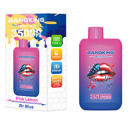 Bang King 35000 Puffs Disposable Vape - 36ml E-Liquid, 650mAh Battery Summer 12 Flavors