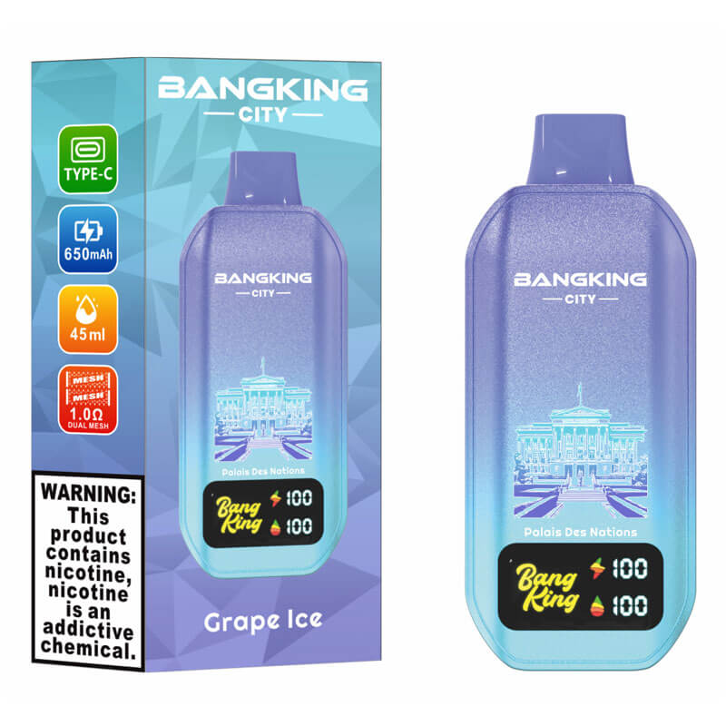 Bang King City 50000 Puffs Vape - 45ml E-liquid,650mAh  0%-5% Nicotine, 12 Flavors