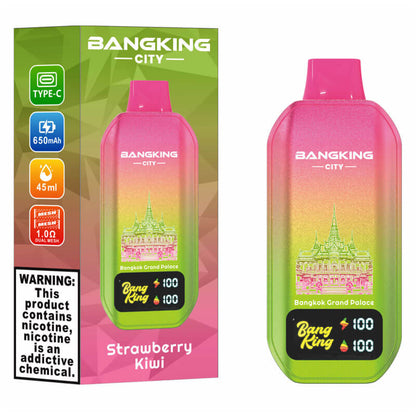 Bang King City 50000 Puffs Vape - 45ml E-liquid,650mAh  0%-5% Nicotine, 12 Flavors