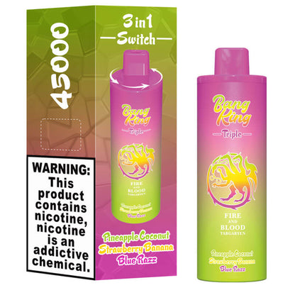 Bang King Triple 45000 Puffs 3 in 1 Disposable Vape 10 Flavors 650mAh