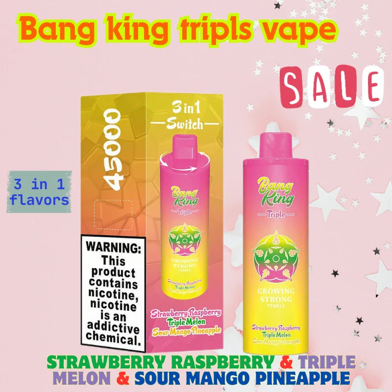 BANGKING TRIPLE 45K PUFFS Best Price for Bulk Orders Hot Sale-650mAh Battery, 45ml E-liquid, Multiple Nicotine 10 Flavors