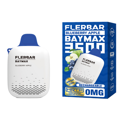 Pack of 5 FLERBAR BAYMAX 3500 DISPOSABLE POD DEVICE 0MG nic with Best New flavours