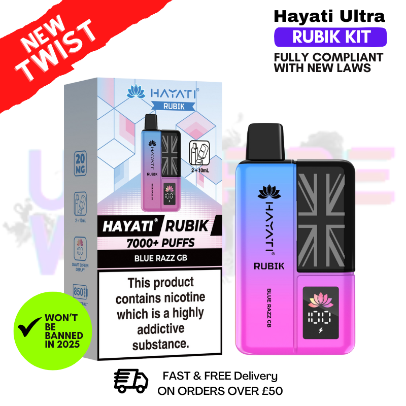 Blue Razz Gummy Bear Hayati Rubik 7000 Puff 7K Bar