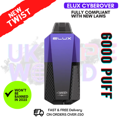Blueberry Cherry Cranberry Elux CyberOver 6000 Puff 6K Pod Vape Kit