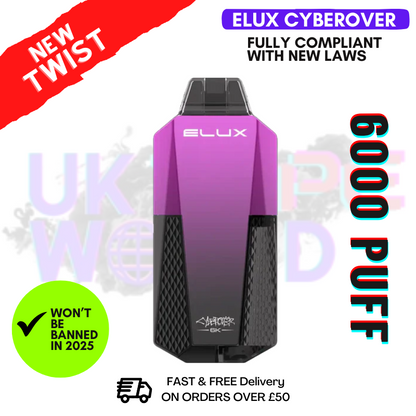 Fizzy Cherry Elux CyberOver 6000 Puff 6K Kit