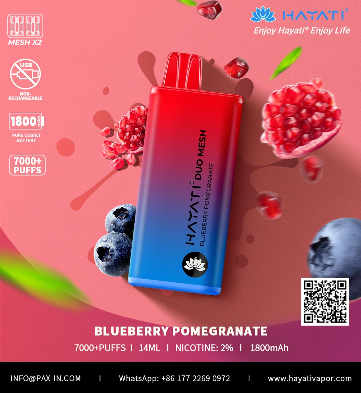 Hayati Duo Mesh 7000 Puffs Disposable Vape