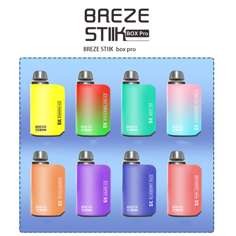 Breze Stiik Box Pro 5000 Puffs Disposable – 12ml, Mesh Coil, Adjustable Airflow, 950mAh Battery