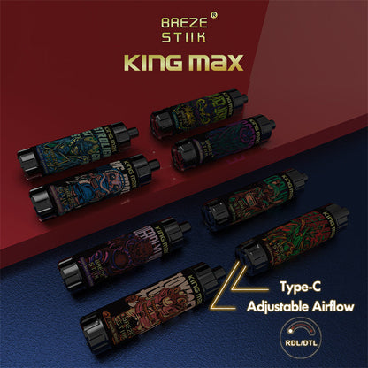 Breze Stiik Kingmax 10000 Puffs Disposable Vape – Mesh Coil, Adjustable Airflow