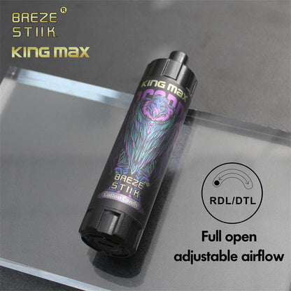 Breze Kingmax 10K Puffs | Sub-Ohm DTL | 20ml 0-5% Nic | 12 Flavors