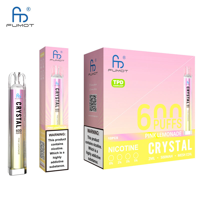 RandM Crystal 600 Puffs - 2ml, 5% Nic Salt, 12 Flavors, Rechargeable