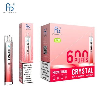 FUMOT RANDM CRYSTAL 600 | 600 Puffs | 50mg Nic Salt | Mesh Tech