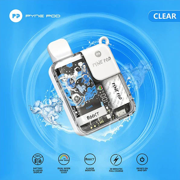 PACK OF 5 PC OFFER - Pynepod 8500 Puffs Disposable Vape 16 Flavors 20mg Nico 2ML Battery Display 550mAh battery