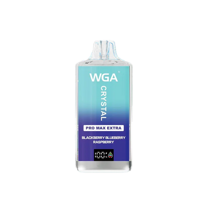 WGA Crystal Pro Max Extra 15000 Puffs Disposable Vape Box Of 10-650mAh Battery, Multiple Nicotine 11 Flavors