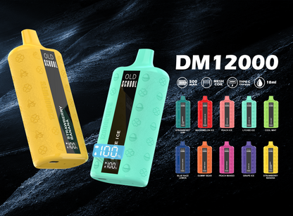 OLD School Leather 12000 Puffs Disposable Vape Wholesale-500mAh battery, 18ml E-liquid, Multiple Nicotine 10 Flavors