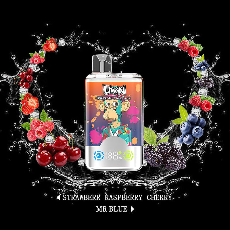 Uwin Twins Crystal 40k Disposable Vape Top Sale-850mAh battery, 30ml E-liquid, Multiple Nicotine 10 Flavors