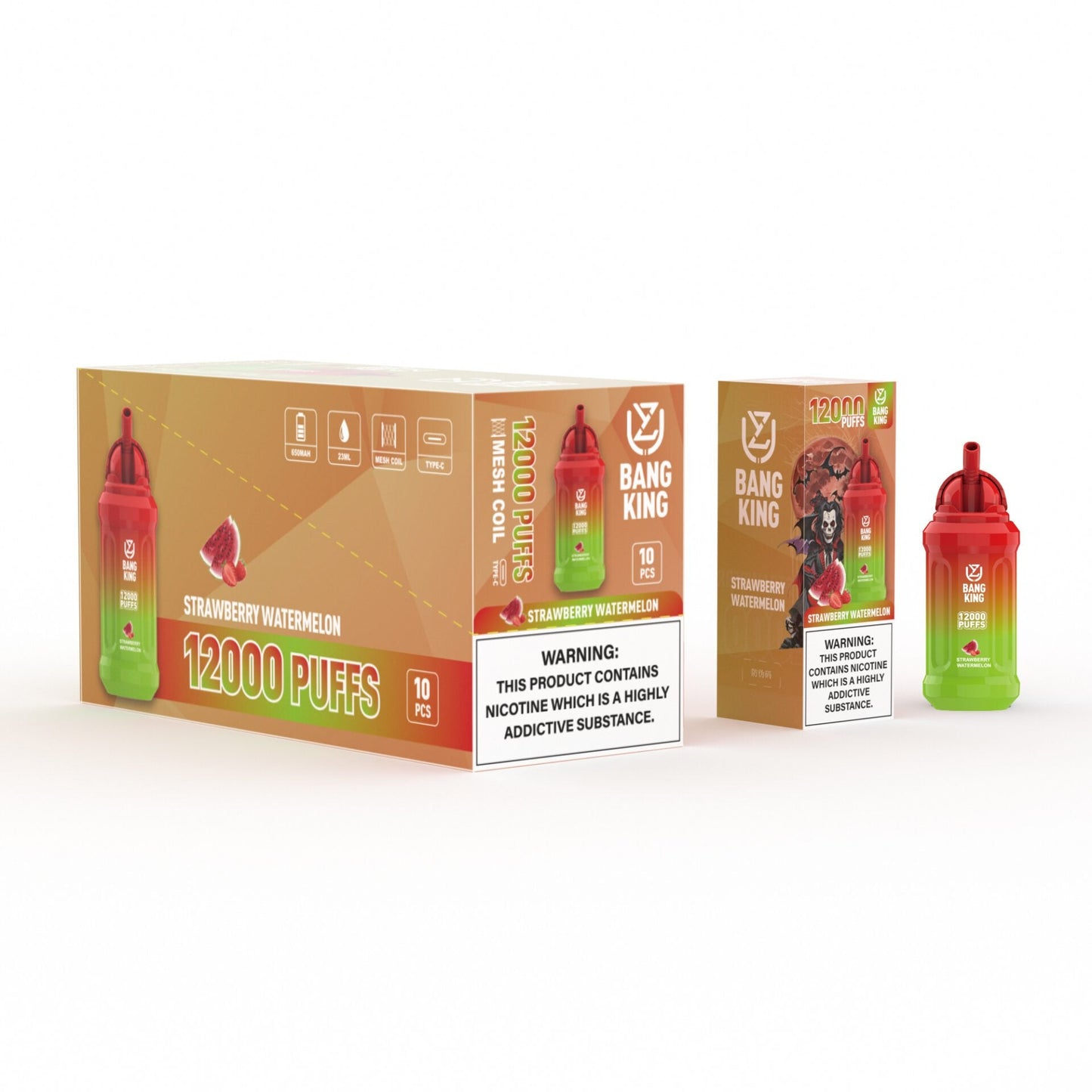 UZY Bang King 12000 Puffs 0% 2% 3% 5% Nicotine Rechargeable Disposable Pod