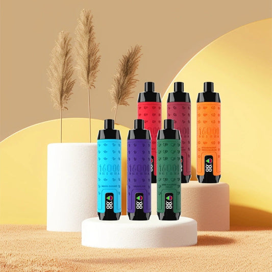 ELF BOX Shisha 16000 Puffs - 28mL, 5% Nic Salt, 12 Flavors, LED Display