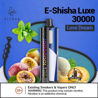 ELFBAR E-Shisha Luxe 30000 Puffs 20MG Disposable Vape Description 2%Nicotine