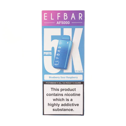 Elf Bar AF5000 Disposable Vape Up To 5000 Puffs 2ml Prefilled E-Liquid 10ml Refill Container