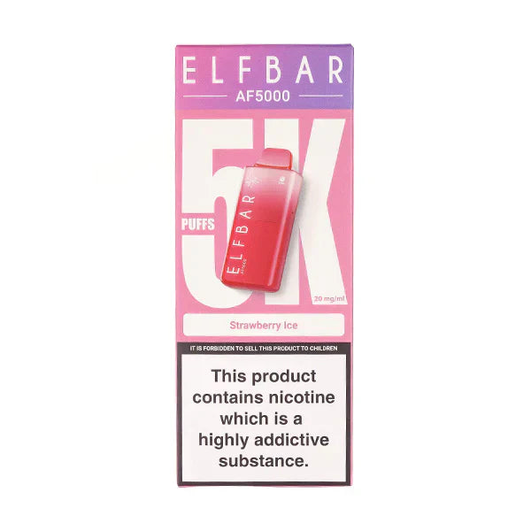 Elf Bar AF5000 Disposable Vape Up To 5000 Puffs 2ml Prefilled E-Liquid 10ml Refill Container