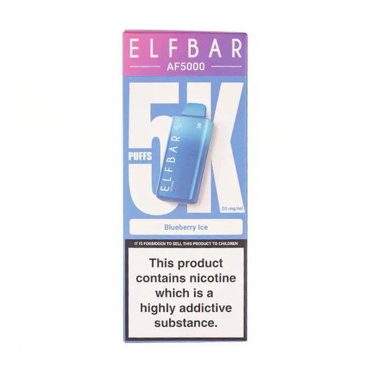 PACK OF 5 PC-  Elf Bar AF5000 Disposable Vape TPD UK