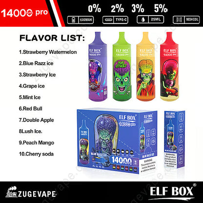 ELF Box Rgb 14000 Puffs Pro Wholesale Vape 25ml  600mah 11 Flavors