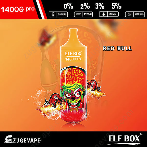 ELF Box Rgb 14000 Puffs Pro Wholesale Vape 25ml  600mah 11 Flavors