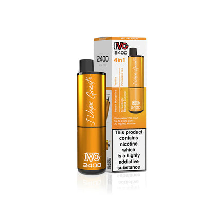 IVG 2400  MULTI FLAVOUR EDITION Disposable Vape lodging 4 x 2ml units 20 mg TPD