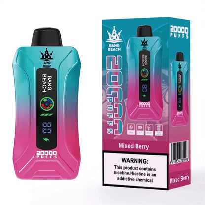 Bang Beach Factory 20000 Puff 20000 With Screen Display 0% 2% 3% 5% Nicotine Disposable Vape-650mAh Battery, 35ml E-liquid, Multiple Nicotine 12 Flavors