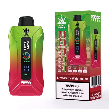 Bang Beach Factory 20000 Puff 20000 With Screen Display 0% 2% 3% 5% Nicotine Disposable Vape-650mAh Battery, 35ml E-liquid, Multiple Nicotine 12 Flavors