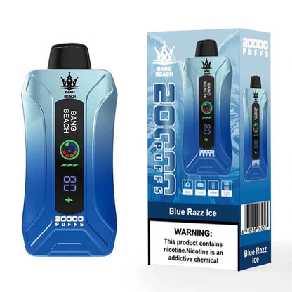 Bang Beach Factory 20000 Puff 20000 With Screen Display 0% 2% 3% 5% Nicotine Disposable Vape-650mAh Battery, 35ml E-liquid, Multiple Nicotine 12 Flavors