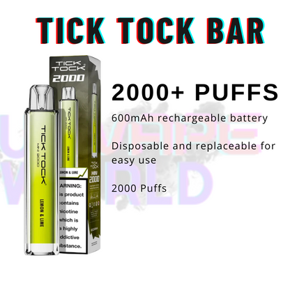 Lemon & Lime Tick Tock Mini 2000 Puff Kit