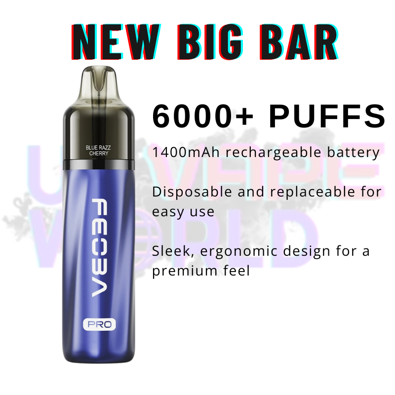 Blue Razz Cherry Feoba Pro 6000 6K Puff Pod Kit