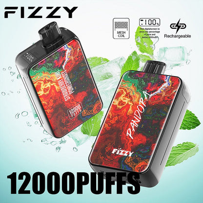 Fizzy Pandora – 12000 Puffs Disposable Vape | Fluid Art Marble | 20ML E-Liquid, Mesh Coil, 650mAh