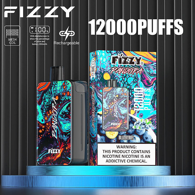 Fizzy Pandora – 12000 Puffs Disposable Vape | Fluid Art Marble | 20ML E-Liquid, Mesh Coil, 650mAh