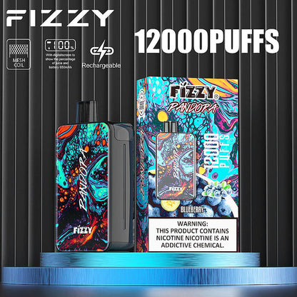 Fizzy Pandora – 12000 Puffs Disposable Vape | Fluid Art Marble | 20ML E-Liquid, Mesh Coil, 650mAh