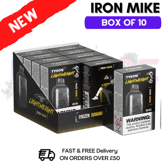 Frozen Banana Tyson 2.0 600puff Vape Kit Pack / Box Of 10