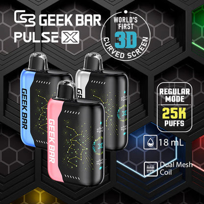 Geek Bar Pulse X 25000 Puffs Disposable Vape-18ml E-liquid,Multple Nicotine
