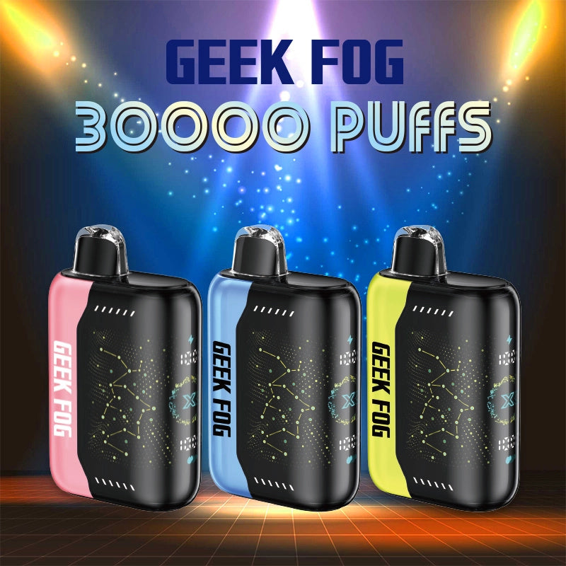 Dual Mesh Coil Disposable Vape - LED Display, 12 Flavors, Rechargeable