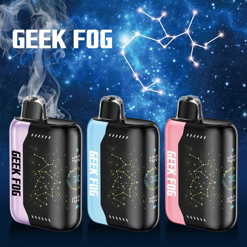 Dual Mesh Coil Disposable Vape - LED Display, 12 Flavors, Rechargeable