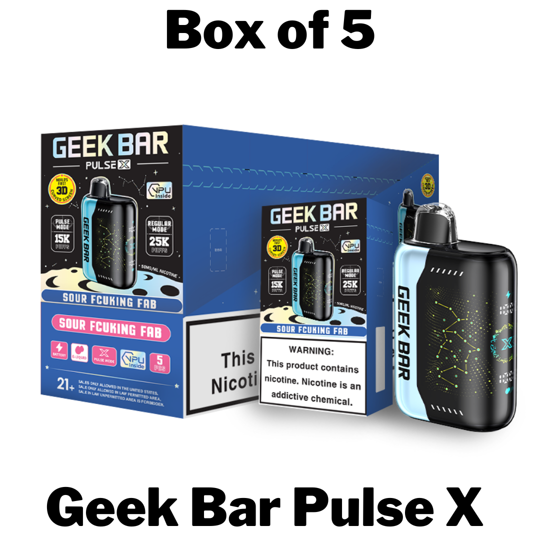 Geekbar Pulse X 25000 Disposable Vape Box of 5