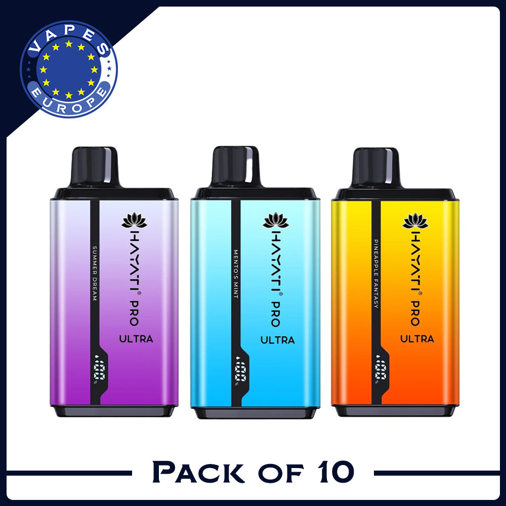 Hayati Pro Ultra 15000 Puffs Disposable Vape Box Of 10