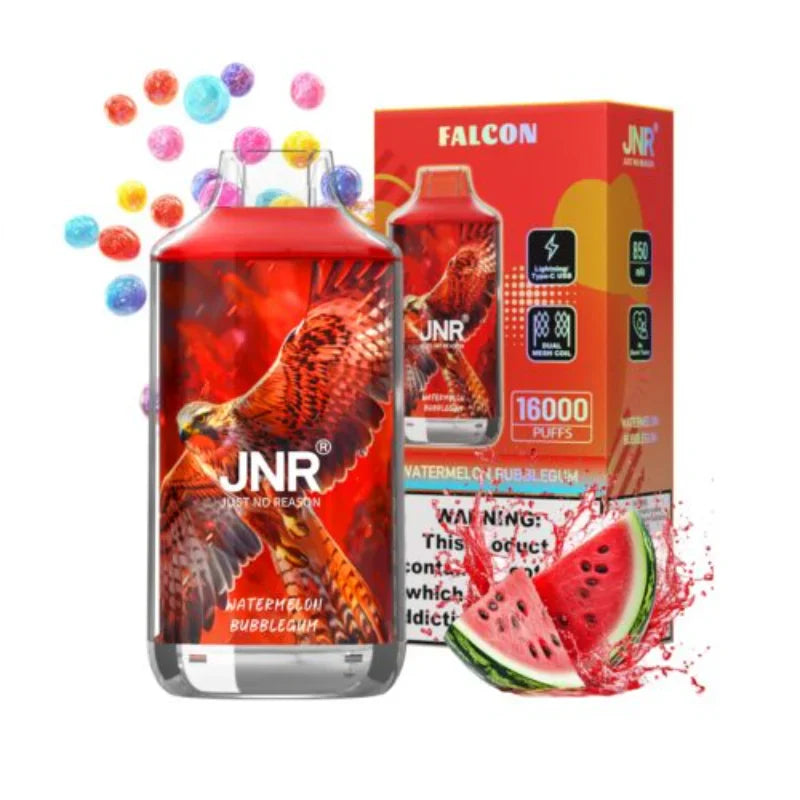 JNR Falcon 16000 Puffs Disposable Vape-850mAh Battery, 22ml E-liquid, Multiple Nicotine 10 Flavors