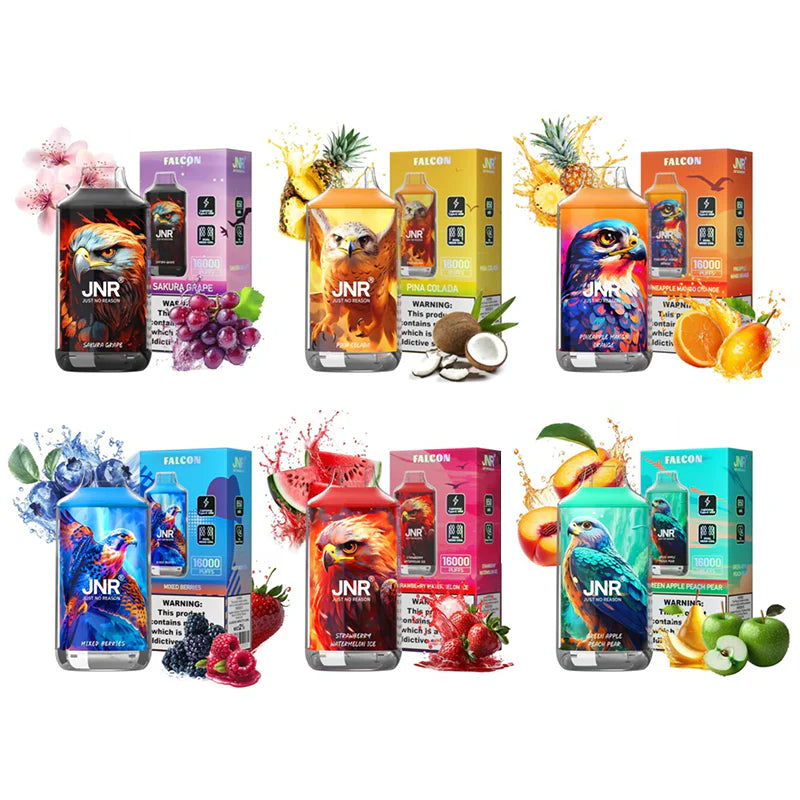 JNR Falcon 16000 Puffs Disposable Vape-850mAh Battery, 22ml E-liquid, Multiple Nicotine 10 Flavors
