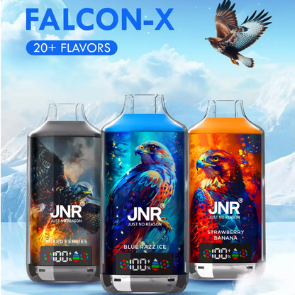 JNR 18000 18k Puffs Falcon X Vape Wholesale Price France Belgium Netherlands-950mAh Battery, 24ml E-liquid, Multiple Nicotine 28 Flavors